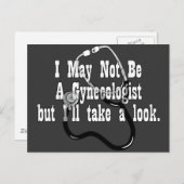 Grappig, geen gynaecoloog briefkaart (Voorkant / Achterkant)