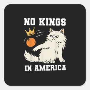 Grappig Geen Koningen in Amerika Retro Klassieke S Vierkante Sticker
