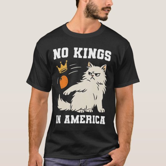 Grappig geen koningen in Amerika T-shirt (Voorkant)