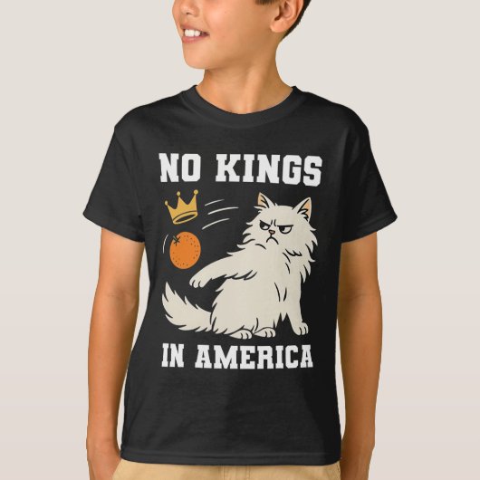 Grappig geen koningen in Amerika T-shirt (Voorkant)