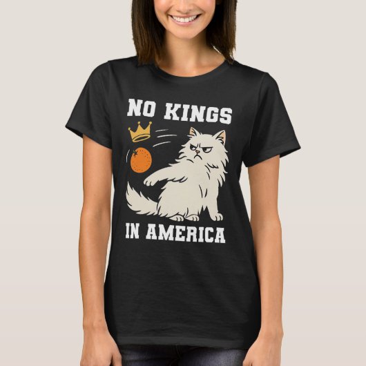 Grappig geen koningen in Amerika T-shirt (Voorkant)