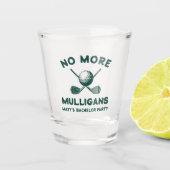 Grappig “Geen Mulligans Meer” Golf Bachelor Party Shot Glas (Voorkant)