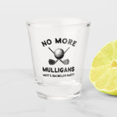 Grappig “Geen Mulligans Meer” Golf Bachelorfeest Shot Glas (Voorkant)