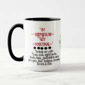 Grappig, geen ochtendmens typografie mok (Links)