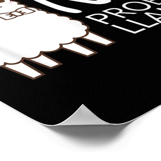 Grappig Geen Prob Schattige Llama Quote Gift Grafi Poster (Hoek)