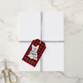 Grappig Geen Puppy | Red Plaid Cadeaulabel (Met Touw)