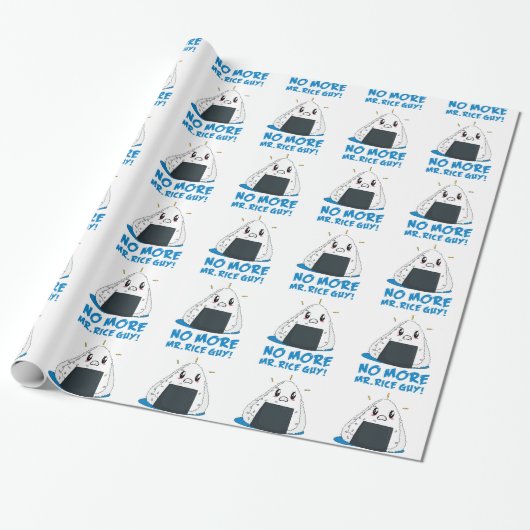 Grappig geen rijstman meer cadeaupapier (Uitgerold)
