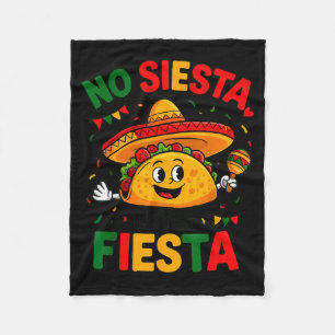 Grappig Geen Siesta Laten we Feestvieren Cinco May Fleece Deken