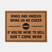 Grappig Geen Soliciting Humor Rustic Brown Introve Deurmat (Voorkant)