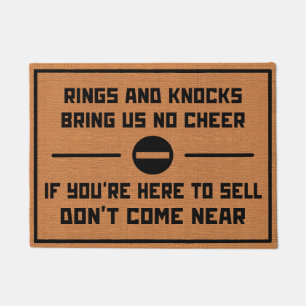 Grappig Geen Soliciting Humor Rustic Brown Introve Deurmat