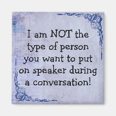 Grappig Geen Speakerphone Magnet (Voorkant)