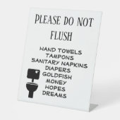 Grappig, geen steekkamer reclamebord met voetstuk (Voorkant)