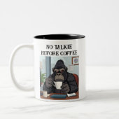 Grappig Geen Talkie Voor Koffie Gorilla Mok (Links)