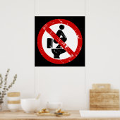 Grappig GEEN Voeten op de Stoel ⚠ Thais Bord ⚠ Poster (Keuken)