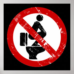 Grappig GEEN Voeten op de Stoel ⚠ Thais Bord ⚠ Poster