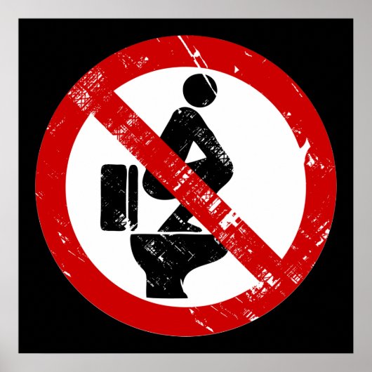 Grappig GEEN Voeten op de Stoel ⚠ Thais Bord ⚠ Poster (Voorkant)