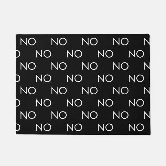 Grappig GEEN zwart wit Introvert minimaal Deurmat (Voorkant)