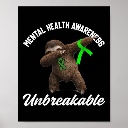 Grappig Geestelijk Gezondheidsbewustzijn Onbreekba Poster (Voorkant)