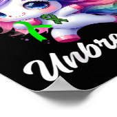 Grappig Geestelijk Gezondheidsbewustzijn Onbreekba Poster (Hoek)