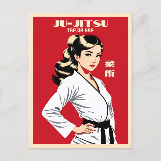 Grappig geestig Ju-Jitsu BJJ MMA Martial Arts Humo Briefkaart (Voorkant)