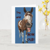 Grappig geeuwen paard verjaardagskaart - Je bent h Kaart (Gele Bloem)