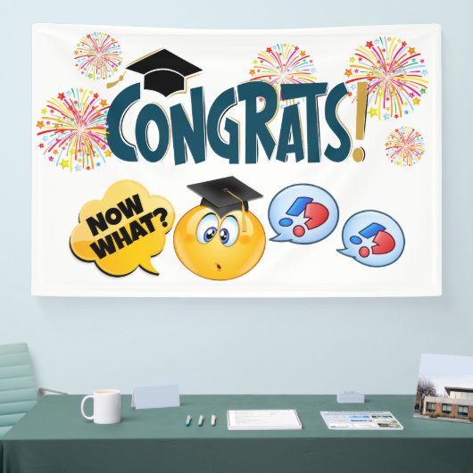 GRAPPIG Gefeliciteerd Afstuderen Spandoek (Beurs)