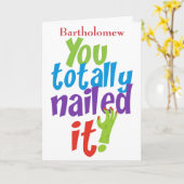 Grappig gefeliciteerd dat je het hebt nagelt kaart (Gele Bloem)