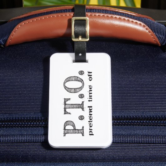 Grappig Gefeliciteerd, gepromoot om tijd uit te st Bagagelabel (Voorkant Insitu 2)