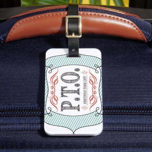 Grappig Gefeliciteerd, gepromoot om tijd uit te st Bagagelabel (Voorkant Insitu 2)