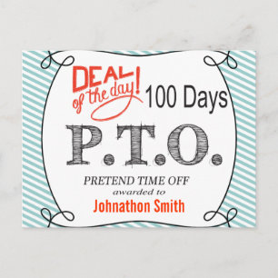 Grappig Gefeliciteerd, gepromoot om tijd uit te st Briefkaart