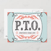 Grappig Gefeliciteerd, gepromoot om tijd uit te st Briefkaart (Voorkant / Achterkant)