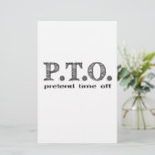 Grappig Gefeliciteerd, gepromoot om tijd uit te st Briefpapier (Staand voorkant)