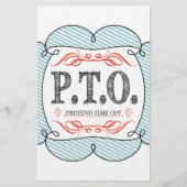 Grappig Gefeliciteerd, gepromoot om tijd uit te st Briefpapier (Voorkant)