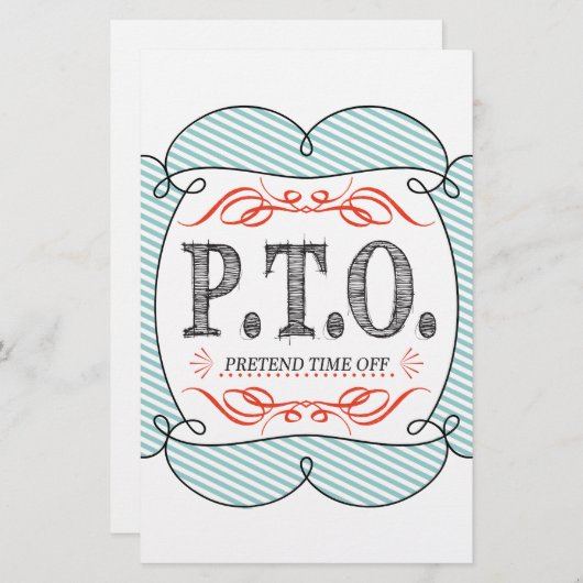 Grappig Gefeliciteerd, gepromoot om tijd uit te st Briefpapier (Voorkant / Achterkant)