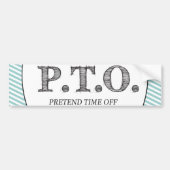 Grappig Gefeliciteerd, gepromoot om tijd uit te st Bumpersticker (Voorkant)