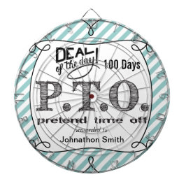 Grappig Gefeliciteerd, gepromoot om tijd uit te st Dartbord