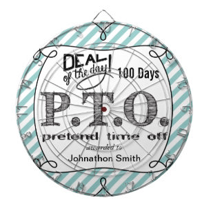 Grappig Gefeliciteerd, gepromoot om tijd uit te st Dartbord