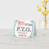 Grappig Gefeliciteerd, gepromoot om tijd uit te st Kaart (Gele Bloem)