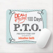 Grappig Gefeliciteerd, gepromoot om tijd uit te st Muismat (Met muis)