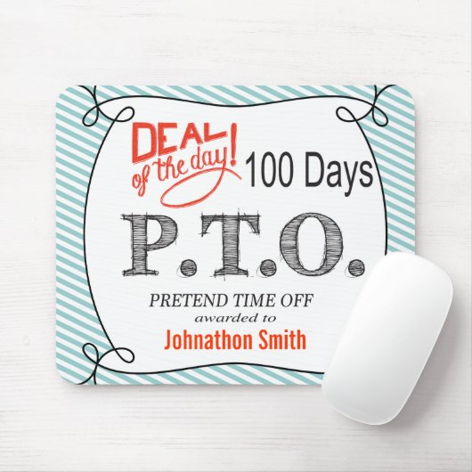 Grappig Gefeliciteerd, gepromoot om tijd uit te st Muismat (Met muis)