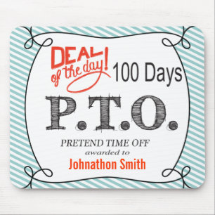 Grappig Gefeliciteerd, gepromoot om tijd uit te st Muismat