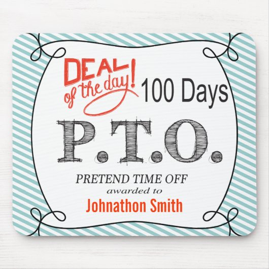 Grappig Gefeliciteerd, gepromoot om tijd uit te st Muismat (Voorkant)