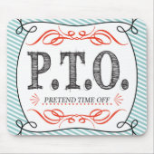 Grappig Gefeliciteerd, gepromoot om tijd uit te st Muismat (Voorkant)