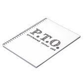 Grappig Gefeliciteerd, gepromoot om tijd uit te st Notitieboek (Linkerzijde)