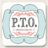 Grappig Gefeliciteerd, gepromoot om tijd uit te st Onderzetter (Voorkant)