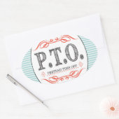 Grappig Gefeliciteerd, gepromoot om tijd uit te st Ovale Sticker (Envelop)