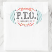 Grappig Gefeliciteerd, gepromoot om tijd uit te st Ovale Sticker (Tas)