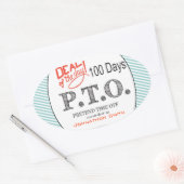 Grappig Gefeliciteerd, gepromoot om tijd uit te st Ovale Sticker (Envelop)