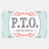 Grappig Gefeliciteerd, gepromoot om tijd uit te st Rechthoekige Sticker (Voorkant)