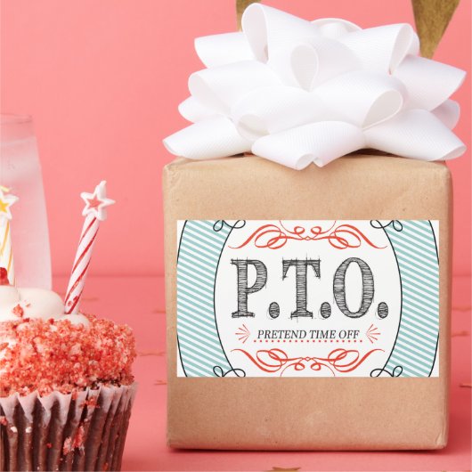 Grappig Gefeliciteerd, gepromoot om tijd uit te st Rechthoekige Sticker (Feest)